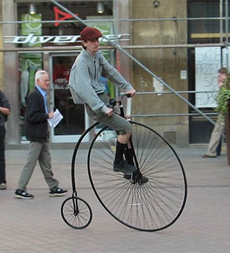 The introduction of the penny-farthing coincided with the birth of cycling as a sport